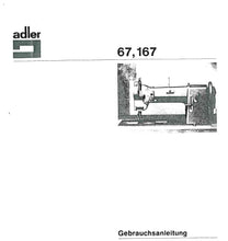 Load image into Gallery viewer, ADLER 67 167 GEBRAUCHSANLEITUNG DEUTSCH NAHMASCHINE