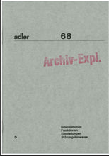 Load image into Gallery viewer, ADLER 68 INFORMATIONEN FUNKTIONEN EINSTELLUNGEN STORUNGSHINWEISE DEUTSCH NAHMASCHINE