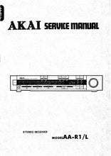 Load image into Gallery viewer, AKAI AA-R1 AA-R1L SERVICE MANUAL BOOK IN ENGLISH STEREO RECEIVER