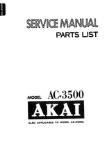 Load image into Gallery viewer, AKAI AC-3500 AC-3500L SERVICE MANUAL IN ENGLISH STEREO CASSETTE RECEIVER