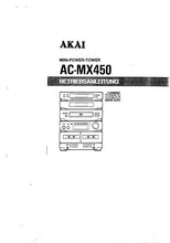Load image into Gallery viewer, AKAI AC-MX450 BETRIEBSANLEITUNG DEUTSCH MINI-POWER-TOWER