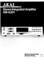 Load image into Gallery viewer, AKAI AM-A301 BEDIENUNGSANLEITUNG BRUKSANVISNING MIT ANSCHLUSSE DEUTSCH SVENSKA INTEGRIERTER STEREO-VERSTARKER STEREO INTEGRATED AMPLIFIER