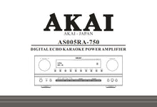 Load image into Gallery viewer, AKAI AS005RA-750 OPERATORS MANUAL MANUEL D'INSTRUCTIONS IN ENG FRANC DIGITAL ECHO KARAOKE POWER AMPLIFIER