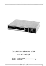Load image into Gallery viewer, AKAI AT-M20 AT-M20L SERVICE MANUAL IN ENGLISH FM AM STEREO SYNTHESIZER TUNER