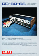 Load image into Gallery viewer, AKAI CR-80-SS CATALOG IN ENGLISH 4 CHANNEL SURROUND STEREO CARTRIDGE TAPE RECORDER