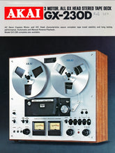 Load image into Gallery viewer, AKAI GX-230D CATALOG IN ENGLISH STEREO TAPE DECK