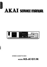 Load image into Gallery viewer, AKAI HX-A101 HX-A101M SERVICE MANUAL IN ENGLISH STEREO CASSETE DECK