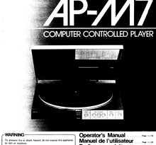 Load image into Gallery viewer, AKAI AP-M7 OPERATORS MANUAL BOOK IN ENGLISH COMPUTER CONTROLLED PLAYER TURNTABLE