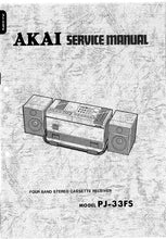 Load image into Gallery viewer, AKAI PF-33FS SERVICE MANUAL IN ENGLISH FOUR BAND STEREO CASSETTE RECEIVER