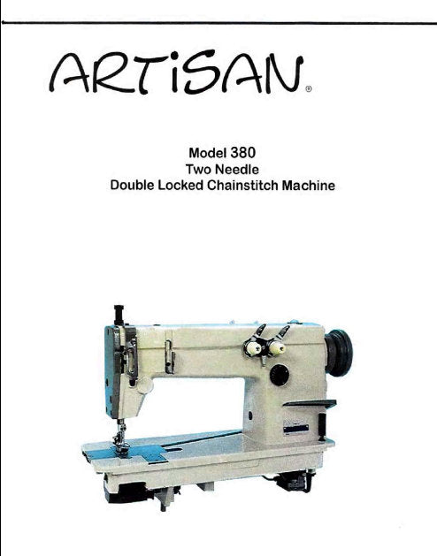 ARTISAN MODEL 380 INSTRUCTION BOOK IN ENGLISH SEWING MACHINE – THE ...