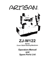Load image into Gallery viewer, ARTISAN ZJ-W122 OPERATORS MANUAL IN ENGLISH SEWING MACHINE