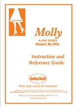 Load image into Gallery viewer, BABY LOCK BL30A MOLLY A-LINE SERIES INSTRUCTION AND REFERENCE GUIDE ENG ESP FRANC SEWING MACHINE