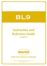 Load image into Gallery viewer, BABY LOCK BL9 INSTRUCTION AND REFERENCE GUIDE ENGLISH ESPANOL FRANCAIS SEWING MACHINE