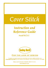 Load image into Gallery viewer, BABY LOCK BLCS-2 INSTRUCTION AND REFERENCE GUIDE ENGLISH COVER STITCH SEWING MACHINE