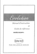 Load image into Gallery viewer, BABY LOCK BLE8W-2 EVOLUTION MANUEL D'INSTRUCTIONS ET GUIDE DE REFERENCE FRANCAIS MACHINE A COUDRE