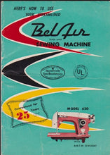 Load image into Gallery viewer, BELAIR 620 OWNERS MANUAL ENGLISH SEWING MACHINE
