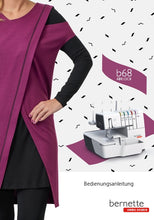 Load image into Gallery viewer, BERNETTE B68 AIRLOCK BEDIENUNGSANLEITUNG DEUTSCH NAHMASCHINE