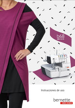 Load image into Gallery viewer, BERNETTE B68 AIRLOCK INSTRUCCIONES DE USO ESPANOL MAQUINA DE COSER