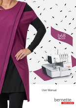 Load image into Gallery viewer, BERNETTE B68 AIRLOCK USER MANUAL ENGLISH SEWING MACHINE