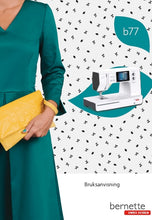 Load image into Gallery viewer, BERNETTE B77 BRUKSANVISNING SW SYMASKIN