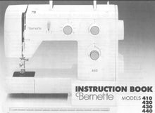 Load image into Gallery viewer, BERNETTE 410 420 430 440 INSTRUCTION BOOK ENGLISH SEWING MACHINE