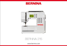 Load image into Gallery viewer, BERNINA 215 ISTRUZIONI PER L'USO ITALIANO MACCHINA DA CUCIRE