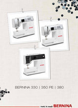 Load image into Gallery viewer, BERNINA 330 350 PE 380 INSTRUCTION MANUAL ENGLISH SEWING MACHINE