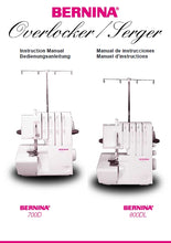 Load image into Gallery viewer, BERNINA 700D 800DL INSTRUCTION MANUAL MANUAL DE INSTRUCCIONES BEDIENUNGSANLEITUNG MANUEL D'INSTRUCTIONS ENG ESP DEUT FRANC OVERLOCKER/SERGER SEWING MACHINE