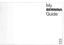 Load image into Gallery viewer, BERNINA 807 810 817 USER GUIDE ENGLISH SEWING MACHINE