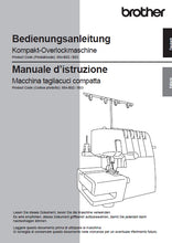 Load image into Gallery viewer, BROTHER 1034DX BEDIENUNGSANLEITUNG MANUALE D'ISTRUZIONE DE IT NAHMASCHINE MACCHINA DA CUCIRE