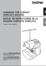 Load image into Gallery viewer, BROTHER 884-B01 HANDBOOK MANUAL DE INSTRUCCIONES ENGLISH ESPANOL SEWING MACHINE