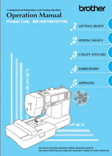 Load image into Gallery viewer, BROTHER 885-V95 885-V96 885-V97 885-V98 OPERATION MANUAL ENGLISH SEWING MACHINE