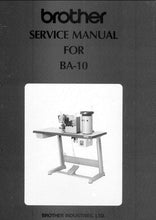 Load image into Gallery viewer, BROTHER BA-10 SERVICE MANUAL BOOK IN ENGLISH SEWING MACHINE