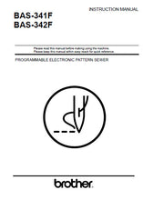 Load image into Gallery viewer, BROTHER BAS-341F BAS-342F INSTRUCTION MANUAL BOOK IN ENGLISH SEWING MACHINE