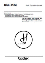 Load image into Gallery viewer, BROTHER BAS-342G BASIC OPERATION MANUAL BOOK IN ENGLISH SEWING MACHINE