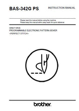 Load image into Gallery viewer, BROTHER BAS-342G PS INSTRUCTION MANUAL BOOK IN ENGLISH SEWING MACHINE