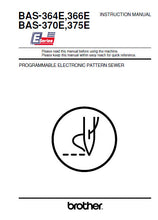 Load image into Gallery viewer, BROTHER BAS-346E BAS-366E BAS-370E BAS-375E INSTRUCTION MANUAL BOOK IN ENGLISH SEWING MACHINE