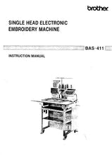 Load image into Gallery viewer, BROTHER BAS-411 INSTRUCTION MANUAL BOOK IN ENGLISH SEWING MACHINE