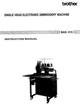 Load image into Gallery viewer, BROTHER BAS-415 INSTRUCTION MANUAL BOOK IN ENGLISH SEWING MACHINE