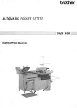 Load image into Gallery viewer, BROTHER BAS-760 INSTRUCTION MANUAL BOOK IN ENGLISH SEWING MACHINE