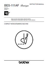Load image into Gallery viewer, BROTHER BES-111AF INSTRUCTION MANUAL BOOK IN ENGLISH SEWING MACHINE