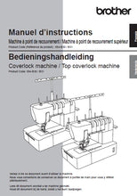 Load image into Gallery viewer, BROTHER CV3440 MANUEL D'INSTRUCTIONS BEDIENINGSHANDLEIDING FRANCAIS NEDERLANDS MACHINE A COUDRE NAAIMACHINE