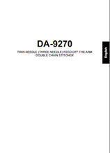 Load image into Gallery viewer, BROTHER DA-9270 INSTRUCTION MANUAL BOOK IN ENGLISH SEWING MACHINE