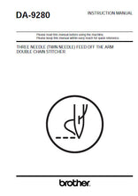 Load image into Gallery viewer, BROTHER DA-9280 INSTRUCTION MANUAL BOOK IN ENGLISH SEWING MACHINE