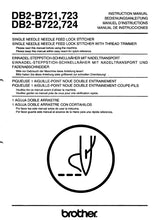 Load image into Gallery viewer, BROTHER DB2-B721 B723 B722 B724 INSTRUCTION MANUAL BOOK IN ENG DE FR ESP SEWING MACHINE