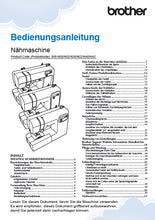 Load image into Gallery viewer, BROTHER DX70SE BEDIENUNGSANLEITUNG DEUTSCH NAHMASCHINE