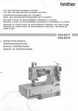 Load image into Gallery viewer, BROTHER FD4-B271 FD4-B272 INSTRUCTION MANUAL BOOK IN ENG DE FR ESP SEWING MACHINE