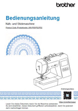 Load image into Gallery viewer, BROTHER INNOV-IS M380D BEDIENUNGSANLEITUNG DEUTSCH NAHMASCHINE