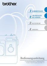 Load image into Gallery viewer, BROTHER INNOV-IS NV10 NV10A BEDIENUNGSANLEITUNG DEUTSCH NAHMASCHINE
