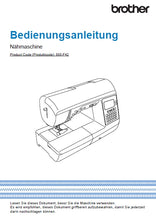 Load image into Gallery viewer, BROTHER INNOV-IS NV1040SE BEDIENUNGSANLEITUNG DEUTSCH NAHMASCHINE